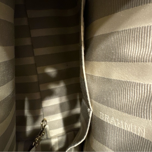 Brahmin Malia Sugar Tri-textured Satchel Handbag - Picture 13 of 16